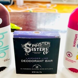 All Natural Lavender Lime, Coconut, Unicorn Deodorant Bar